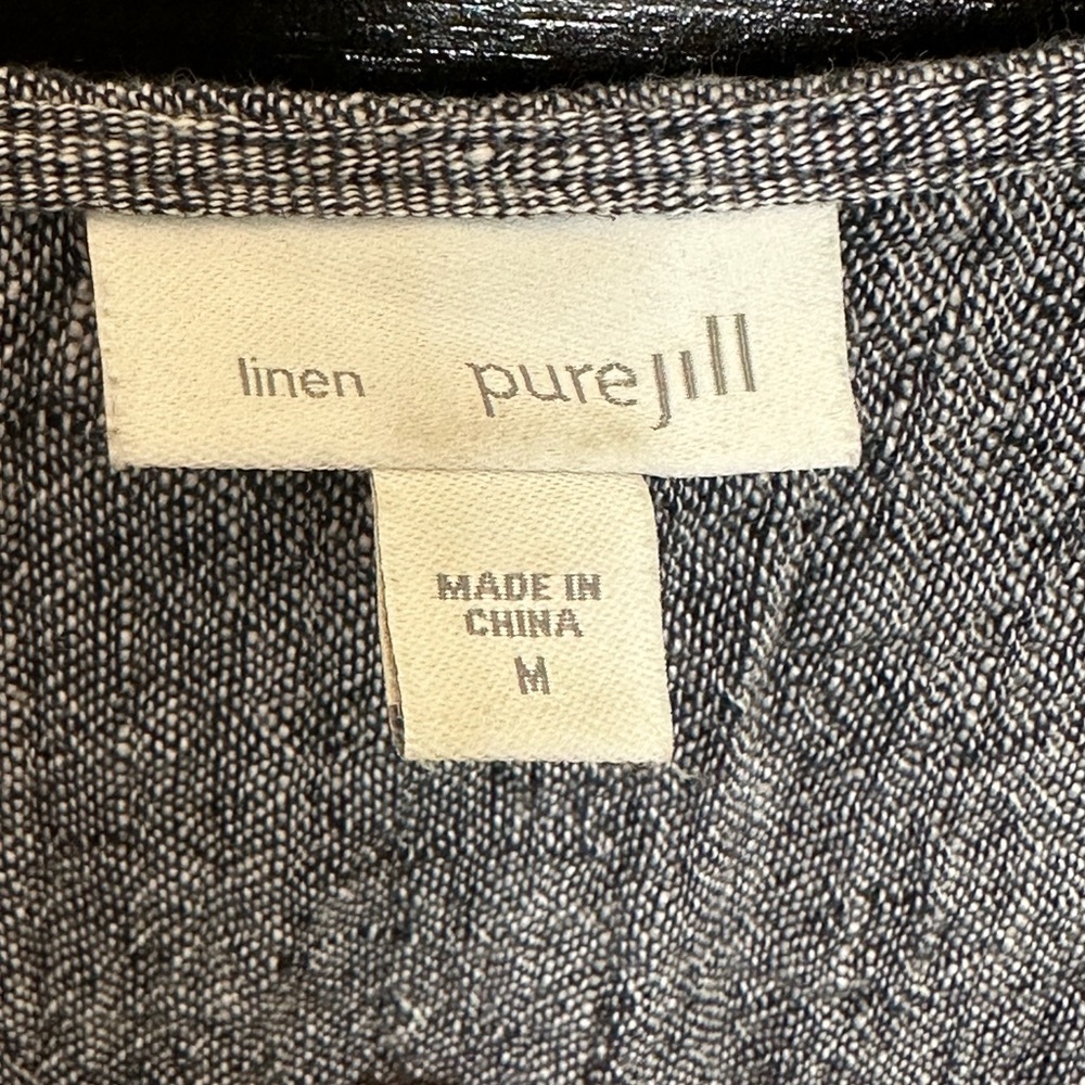 J. Jill Pure Jill 100% Linen Cardigan Medium - Picture 5 of 6